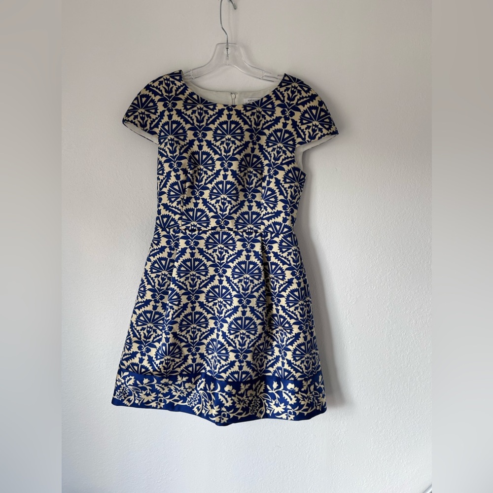 ANDREW GN print lined dress A-line size 42 EU